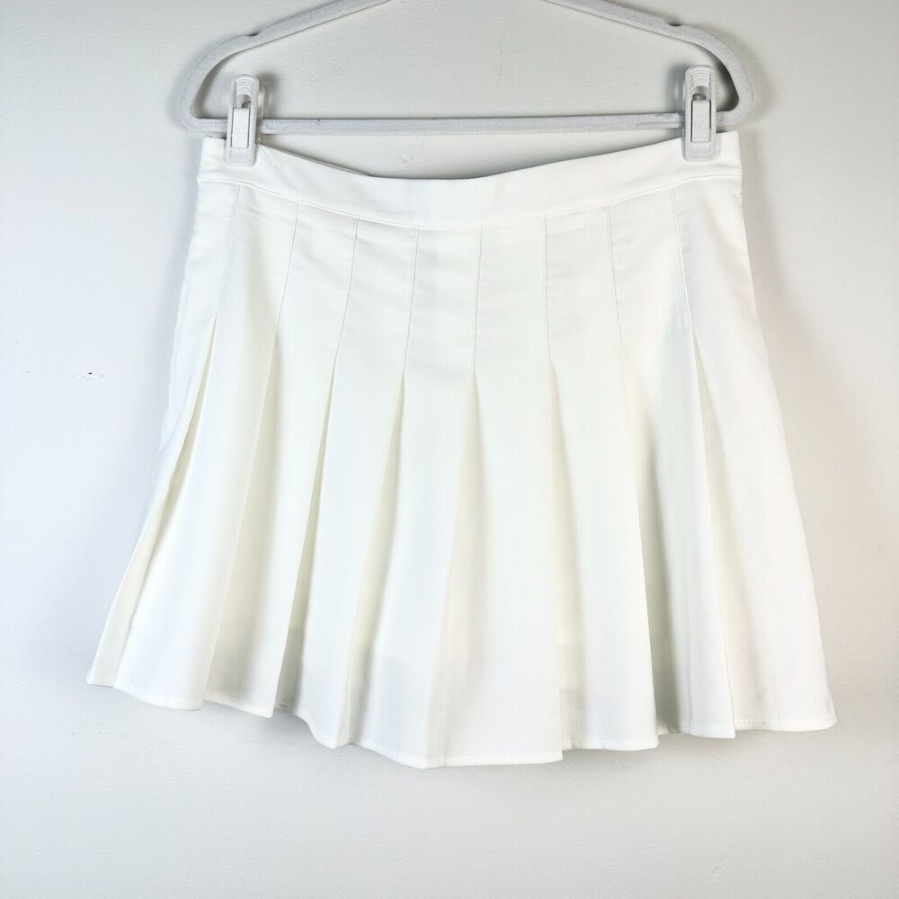 Unbranded Skort Women L-XL White Mini Pleated Pickleball Tennis Athleisure NWOT